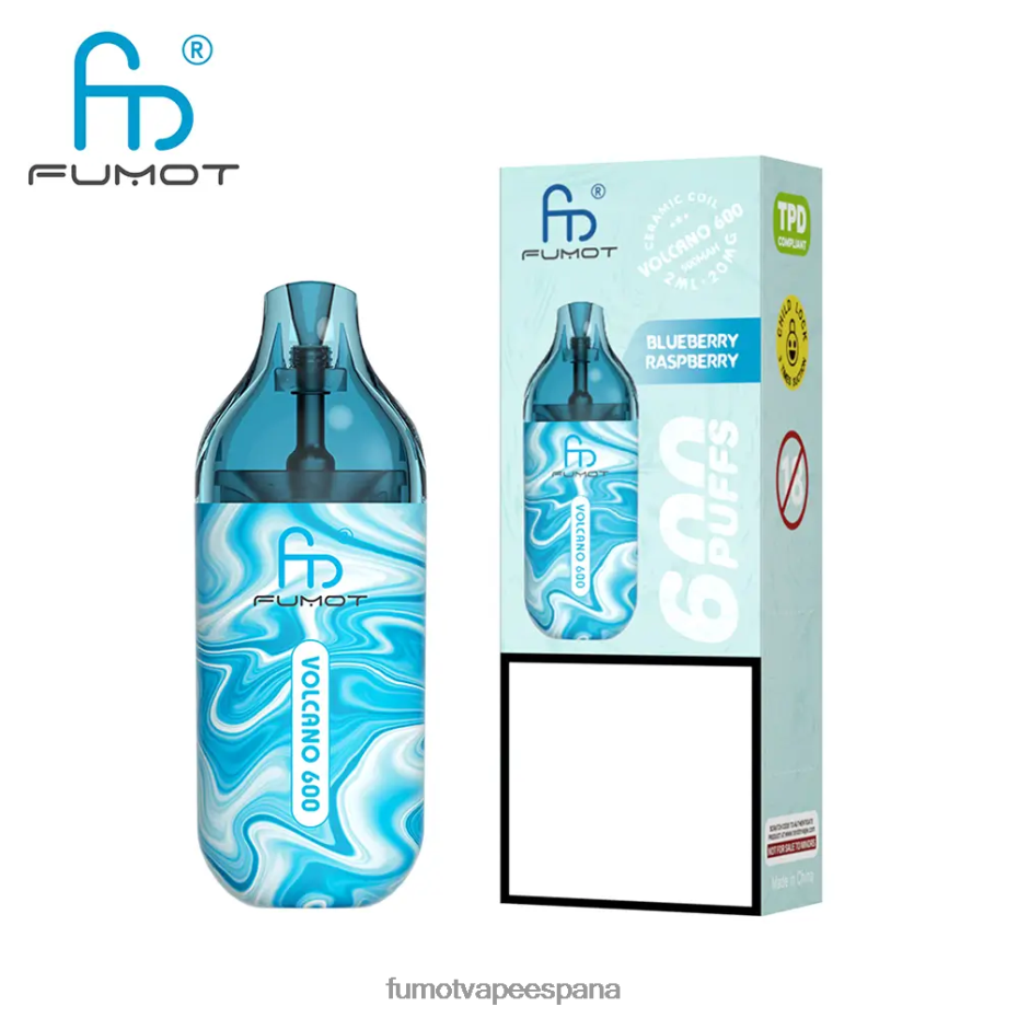 Fumot Volcano Vape desechable compatible con 600 tpd - 2 ml (juego de 3 piezas) hielo de uva Fumot factory 2TBVR0298