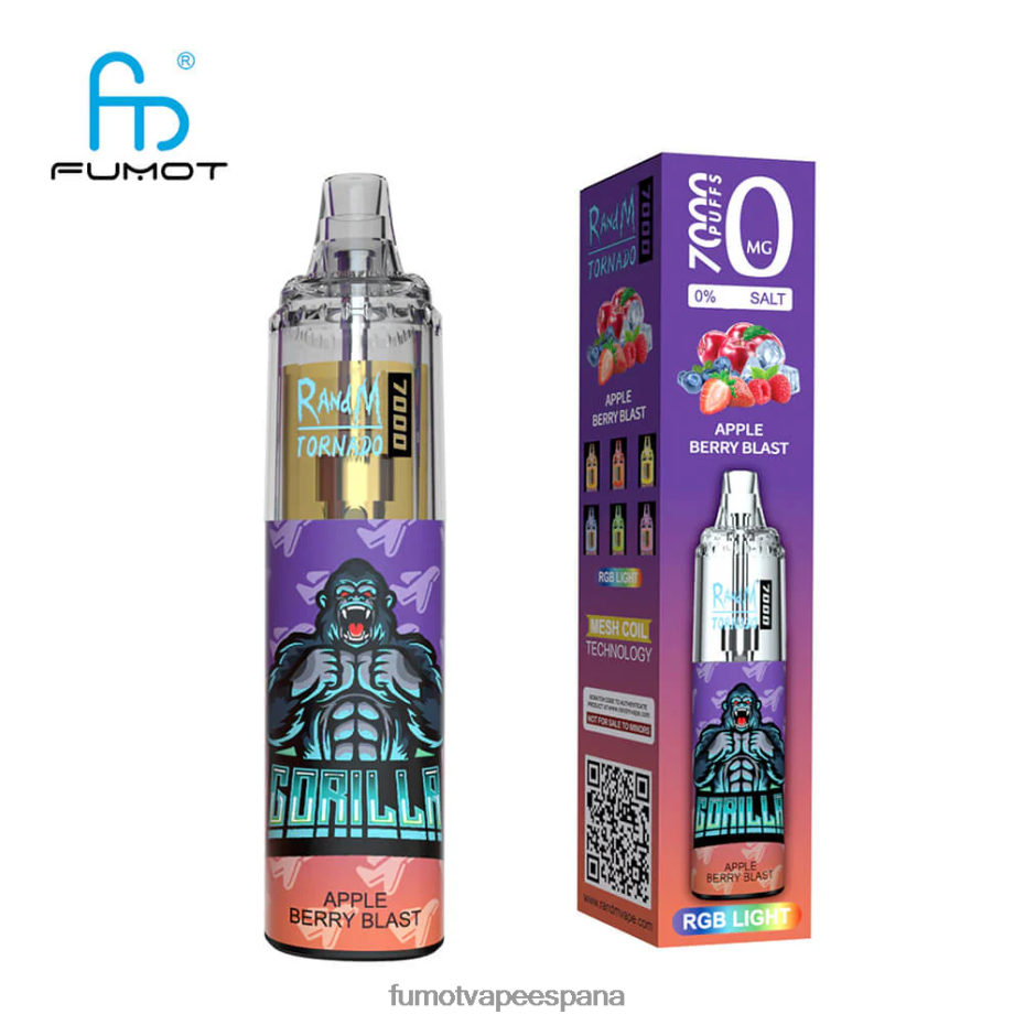 Fumot Tornado Pluma vaporizador desechable 0% 7000 14 ml (1 pieza) mango durazno Fumot factory 2TBVR0528