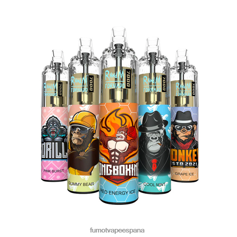 Fumot Tornado Pluma vaporizador desechable 7000 - 14 ml (1 pieza) hielo de uva Fumot sabores 2TBVR077
