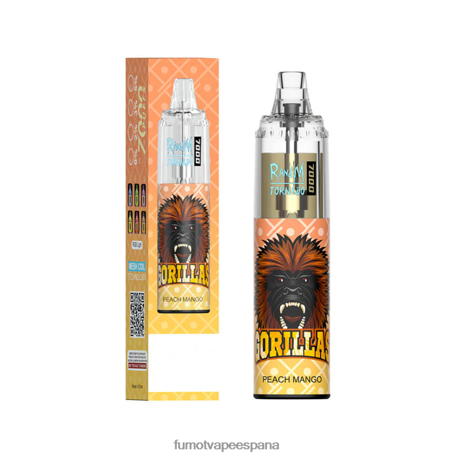 Fumot Tornado Pluma vaporizador desechable 7000 - 14 ml (1 pieza) hielo de uva Fumot sabores 2TBVR077