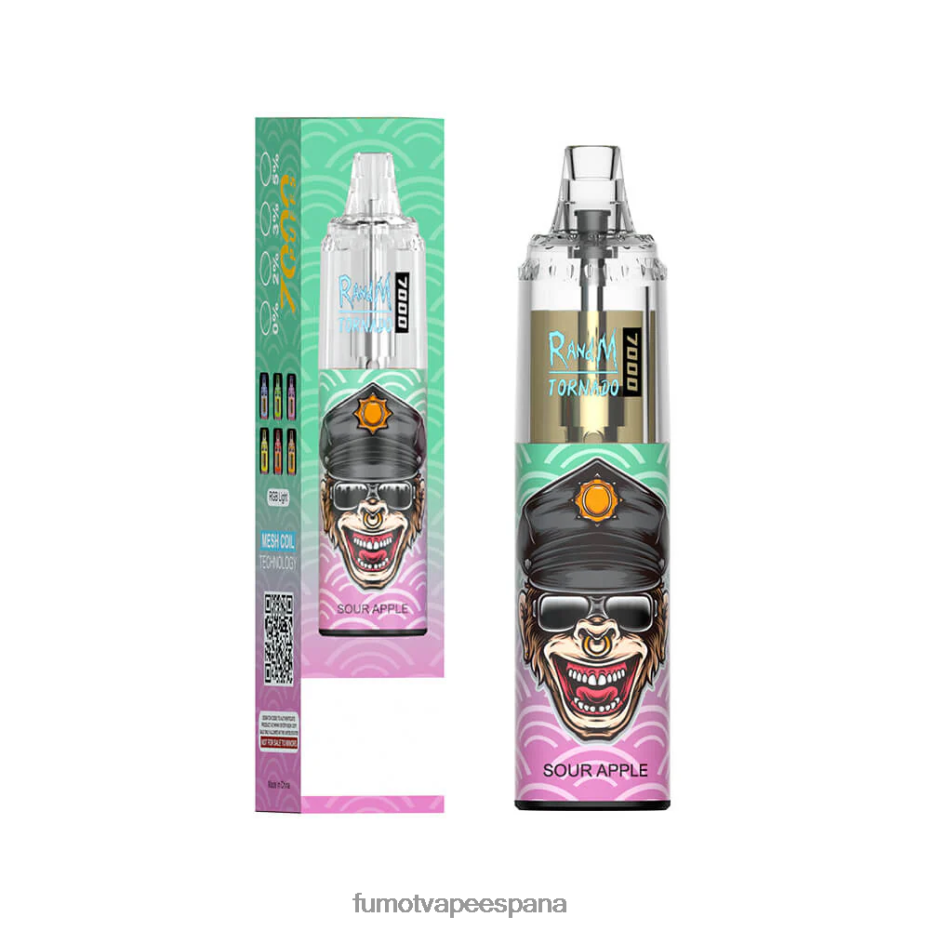 Fumot Tornado Pluma vaporizador desechable 7000 - 14 ml (1 pieza) hielo de uva Fumot sabores 2TBVR077