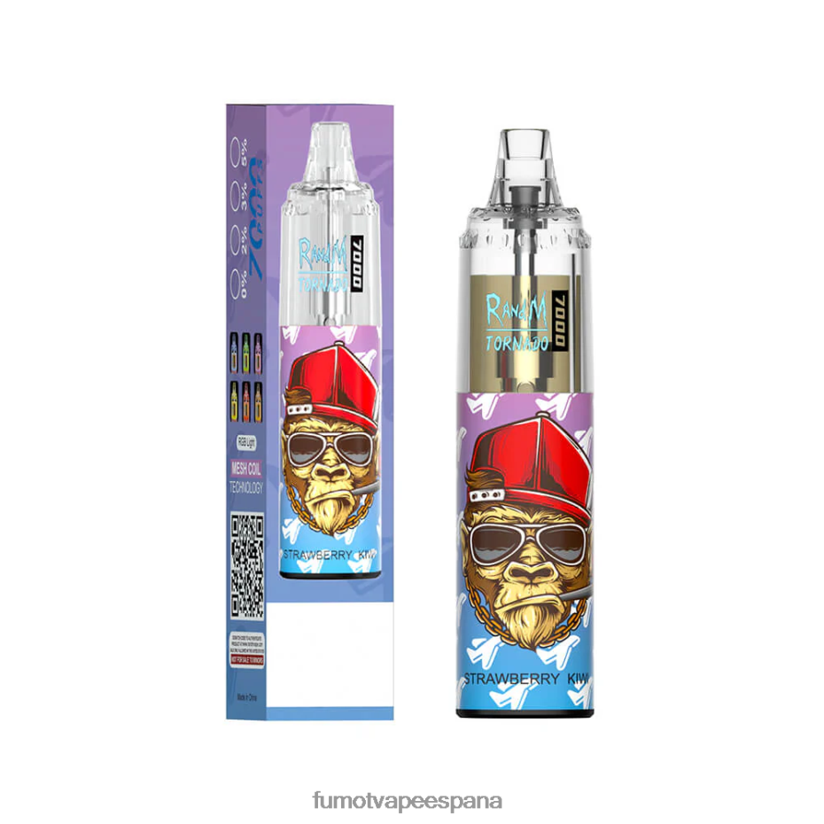 Fumot Tornado Pluma vaporizador desechable 7000 - 14 ml (1 pieza) hielo de uva Fumot sabores 2TBVR077