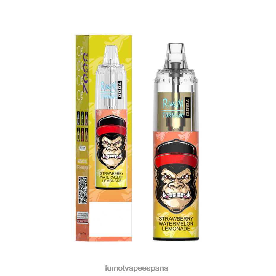 Fumot Tornado Pluma vaporizador desechable 7000 - 14 ml (1 pieza) hielo de uva Fumot sabores 2TBVR077