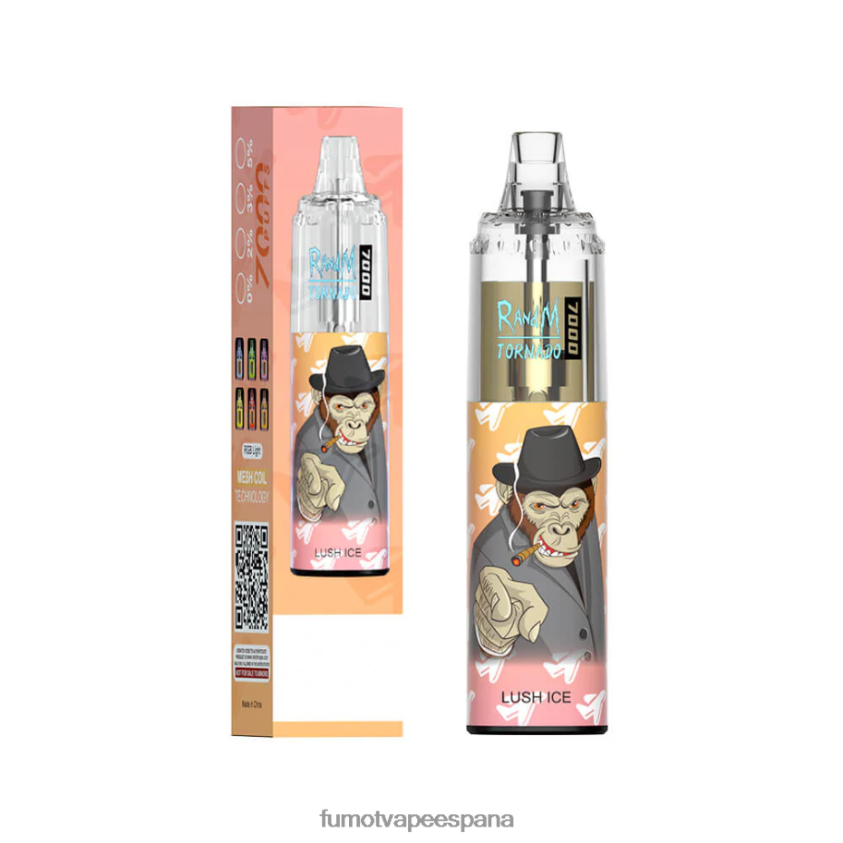 Fumot Tornado Pluma vaporizador desechable 7000 - 14 ml (1 pieza) hielo de uva Fumot sabores 2TBVR077