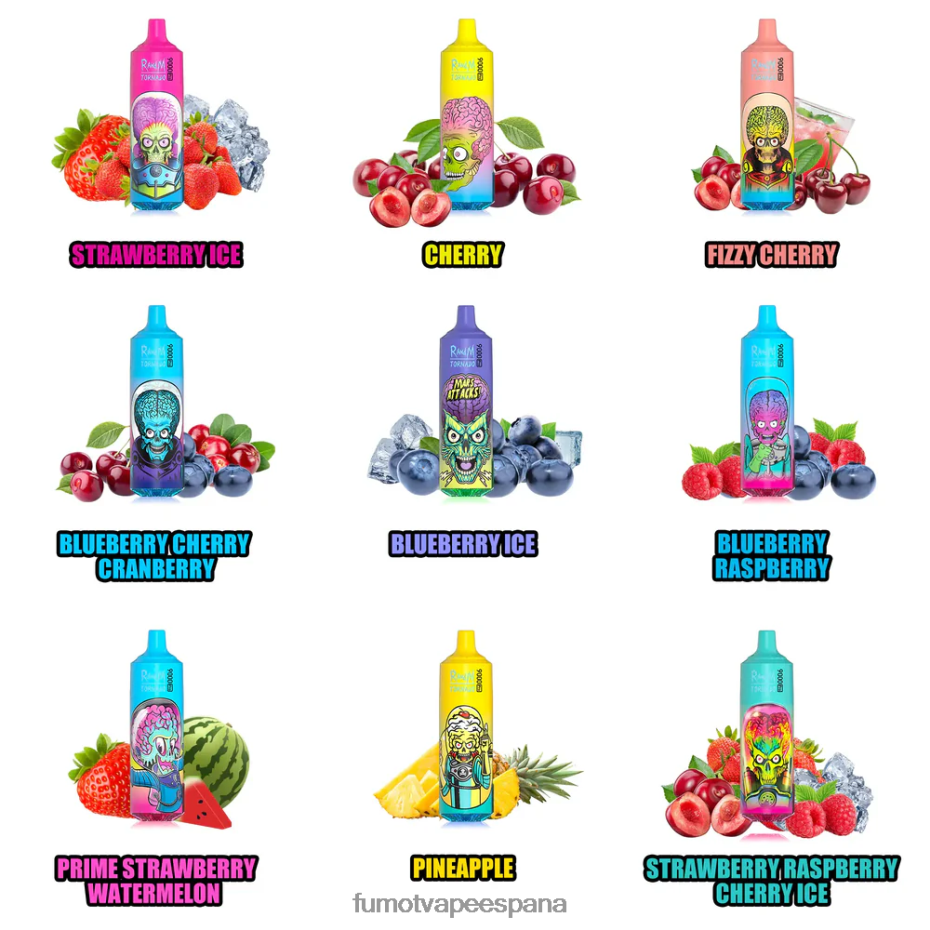 Fumot Tornado Vape desechable 9000 pro - 18 ml (1 pieza) cereza gaseosa Fumot vape precio 2TBVR0215